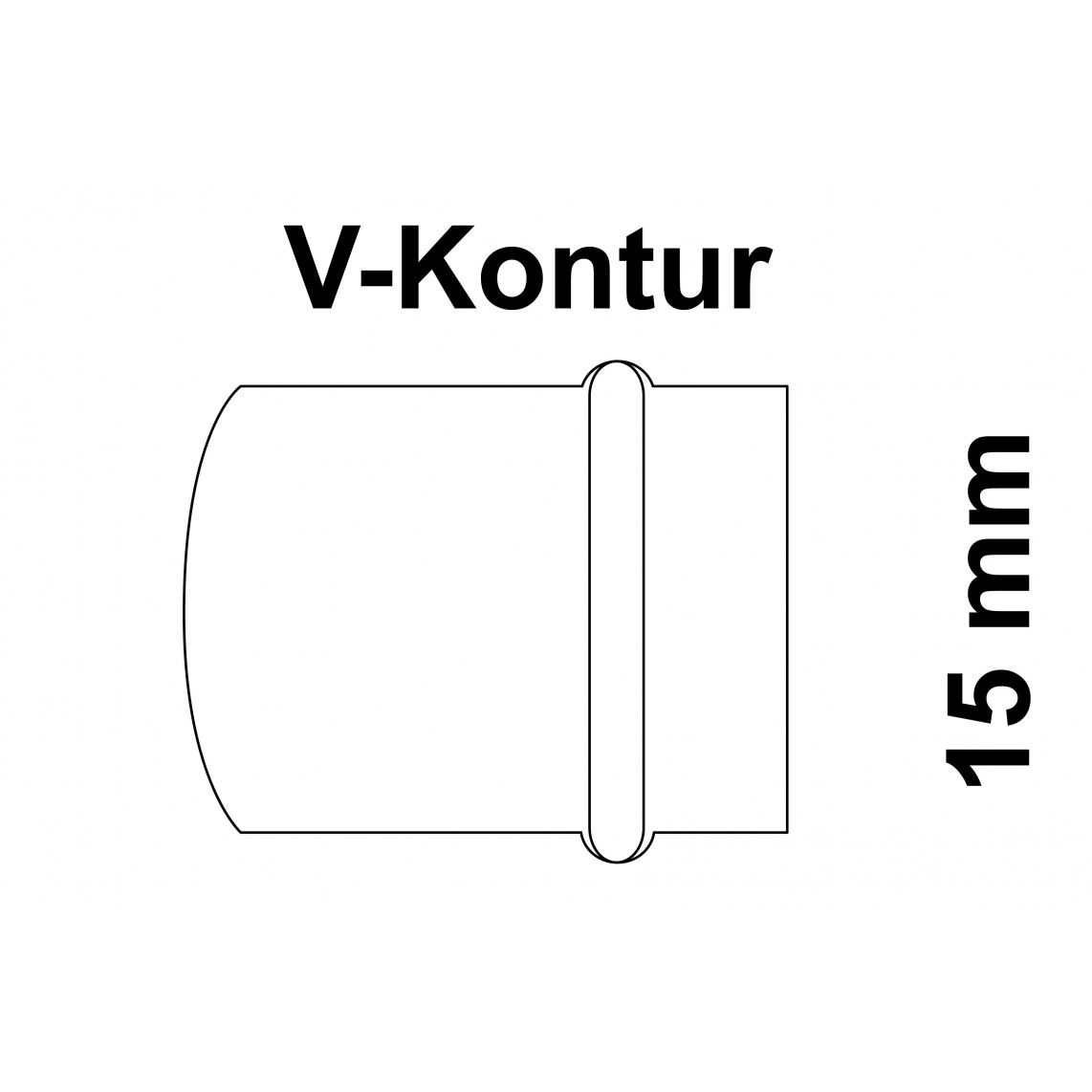 988620154 CU eindkap, blanco, 15 mm, 1 mof, (P5301), vue 2