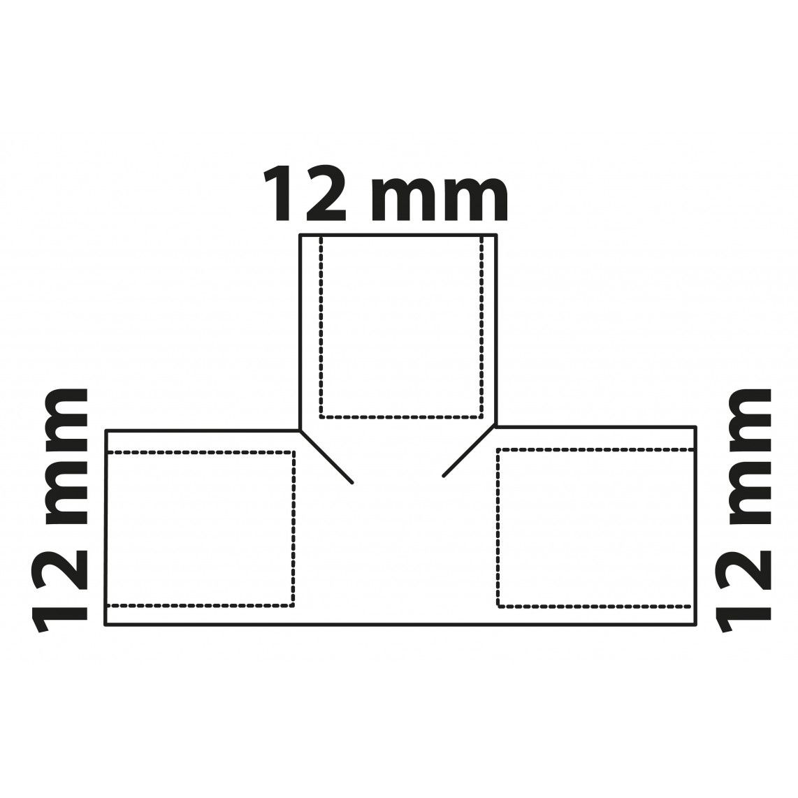 989042017 CU pièce en T, vierge, 12 mm, 3 manchons, (5130) vue 3