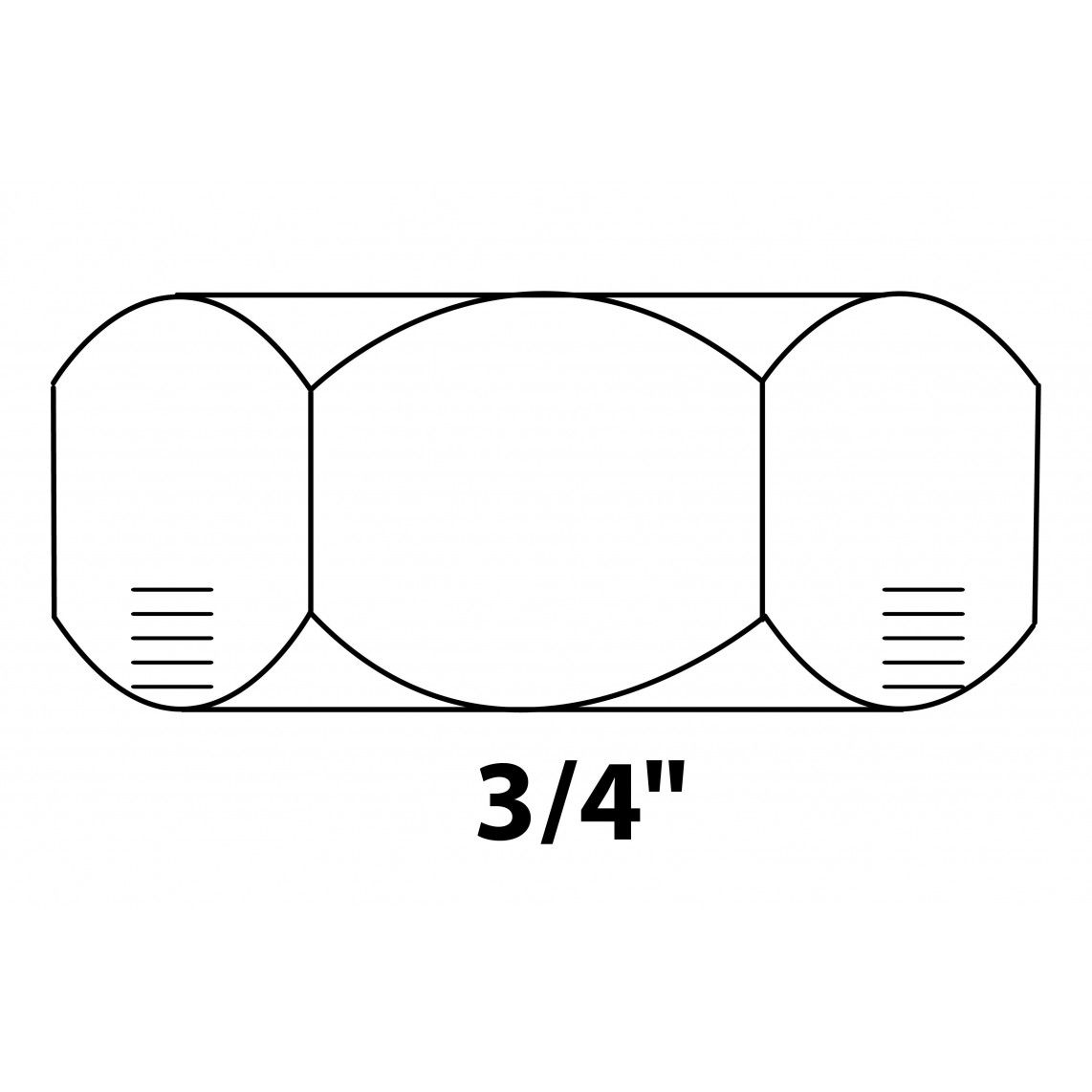 989433355 LT bouchon, vierge, 3/4" F vue 2