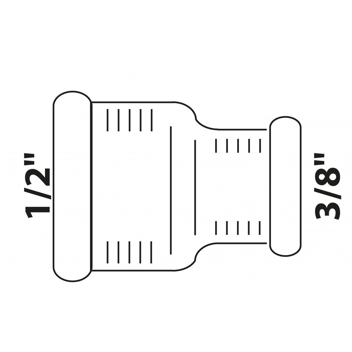 988954213 BR verloopsok, blanco, 1/2"BI x 3/8"BI, (3240) vue 2
