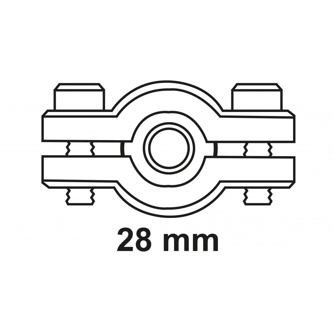 98940758 MS afdichtklem, blanco, voor 28 mm vue 2