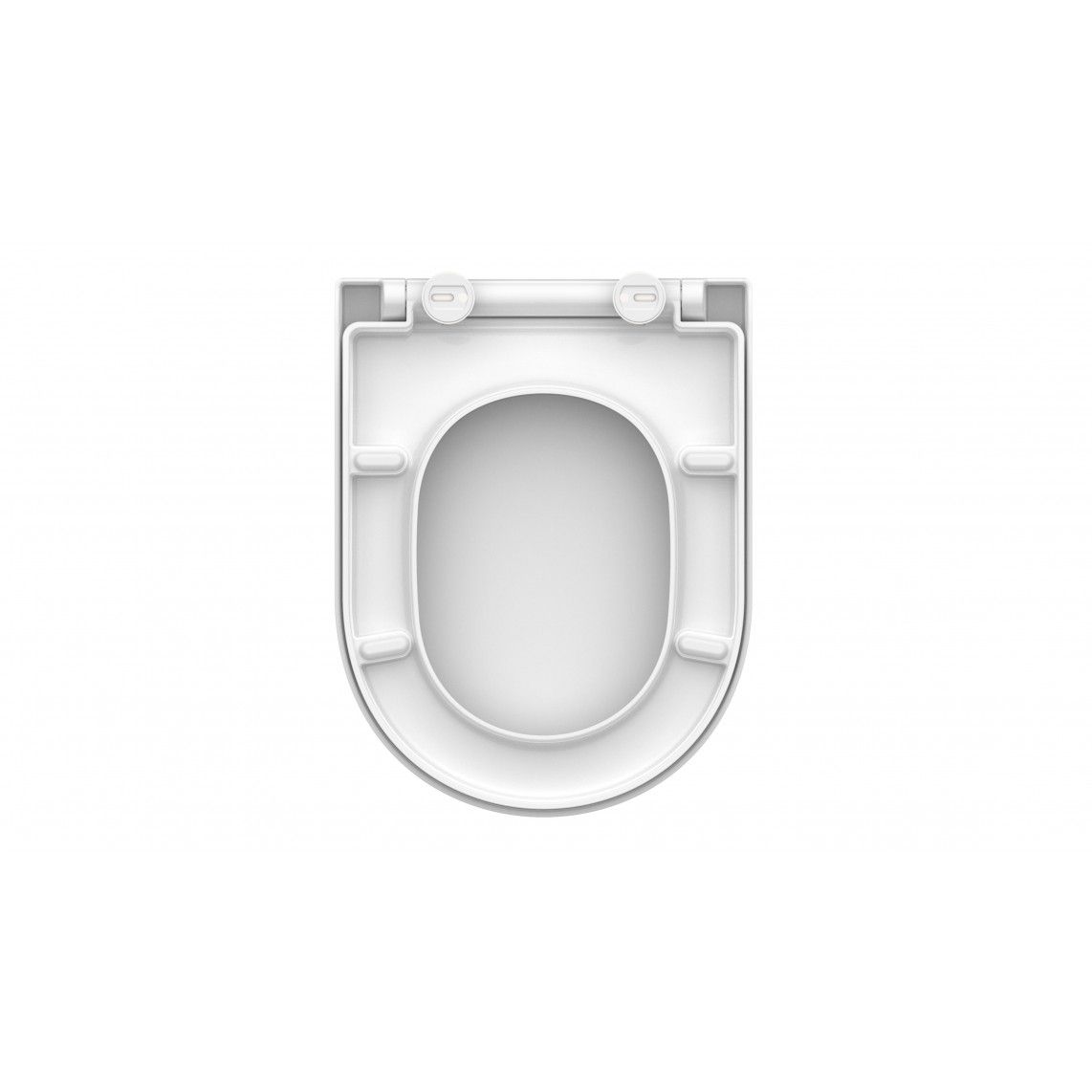 82910 abattant WC en Duroplast en forme de D WHITE, avec frein de chute et déclipsable vue 5