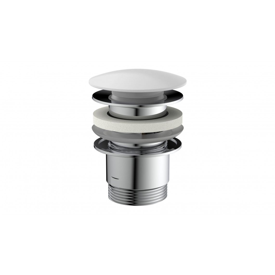 98807410 Design-afvoerwaste, dop wit, 1 1/4? x 65 mm vue 2