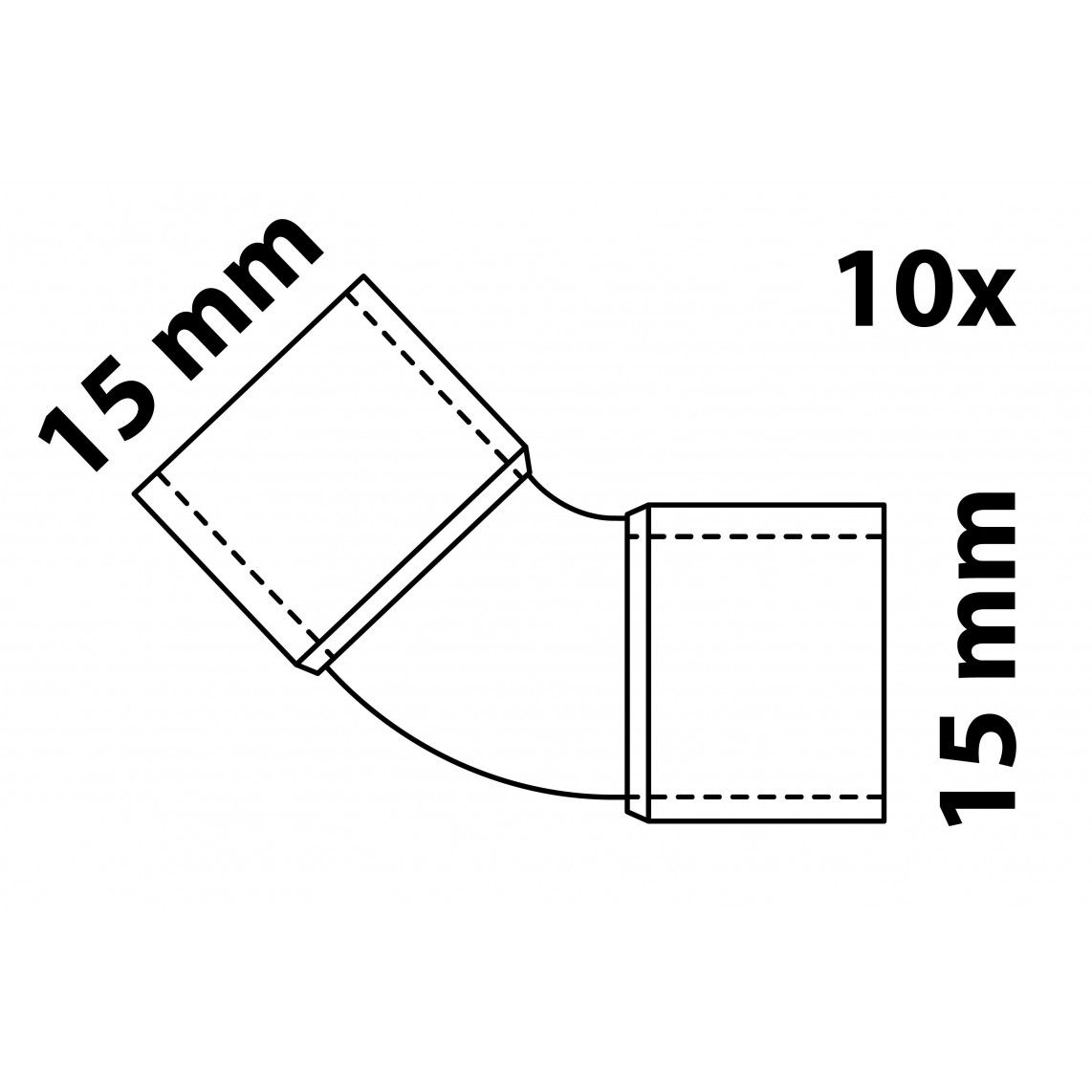 98911760 CU boog 45°, blanco, 15 mm, 2 mofen (5041) (10x) vue 4
