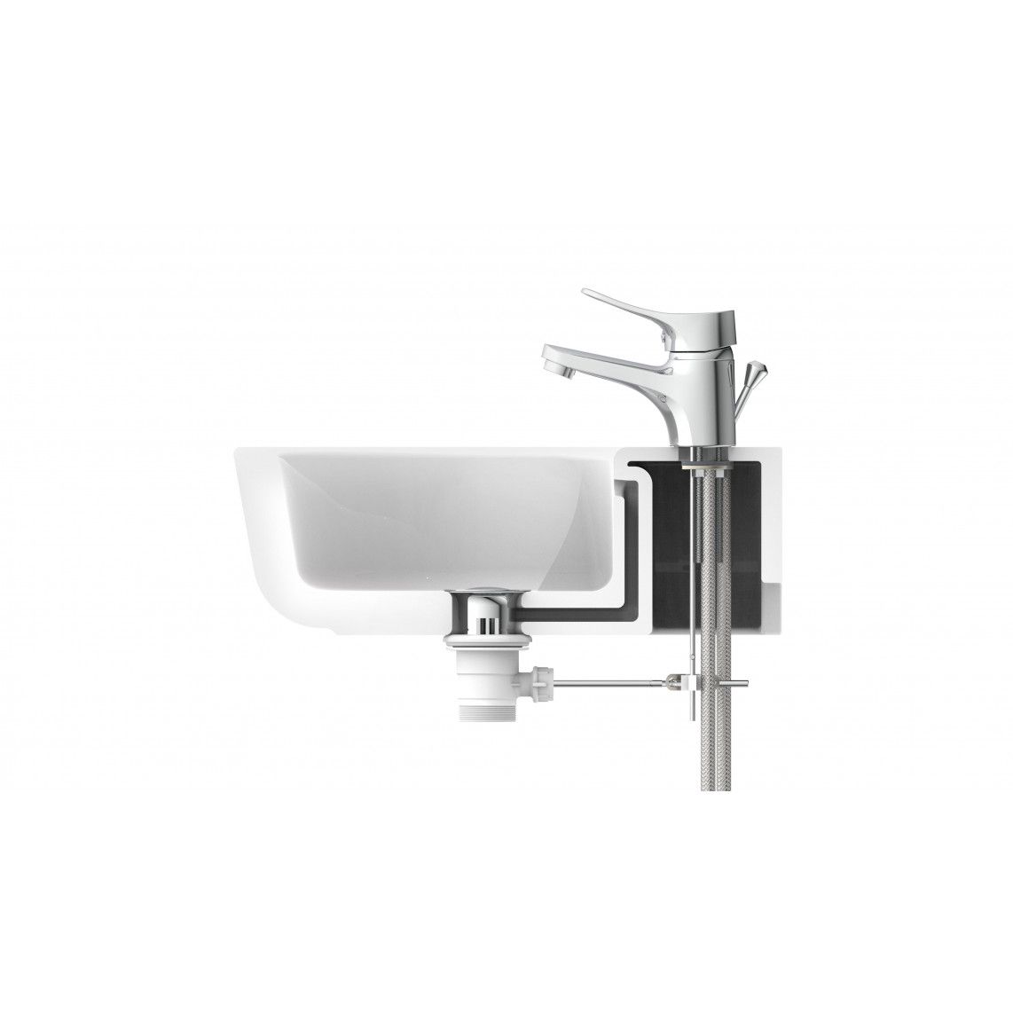 NI075VECR VERONA Mitigeur lavabo, chromé vue 8