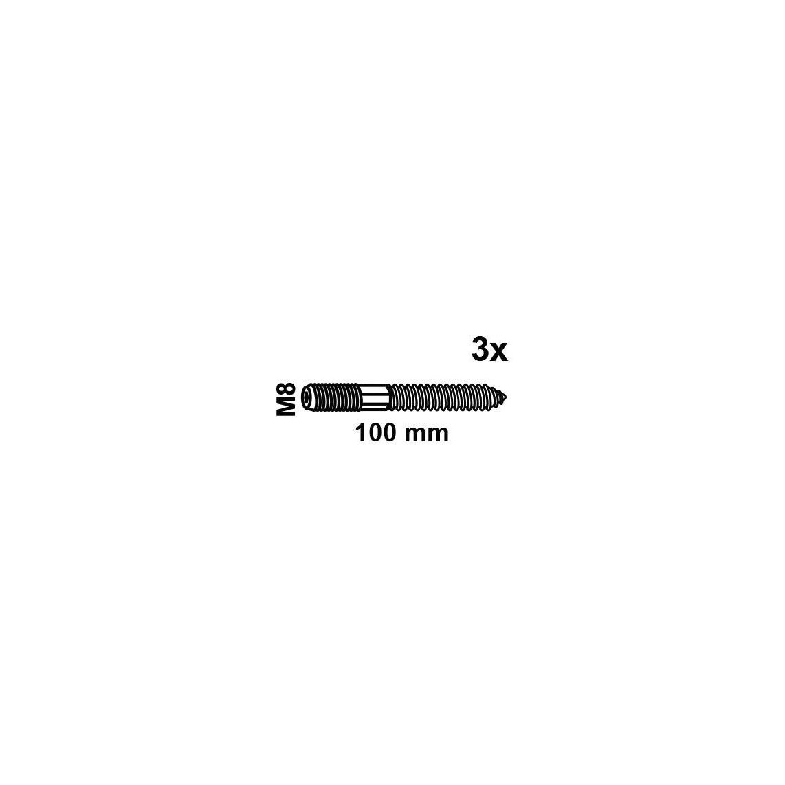97333790 stokschroef, M8 x 100 mm (3x) vue 2