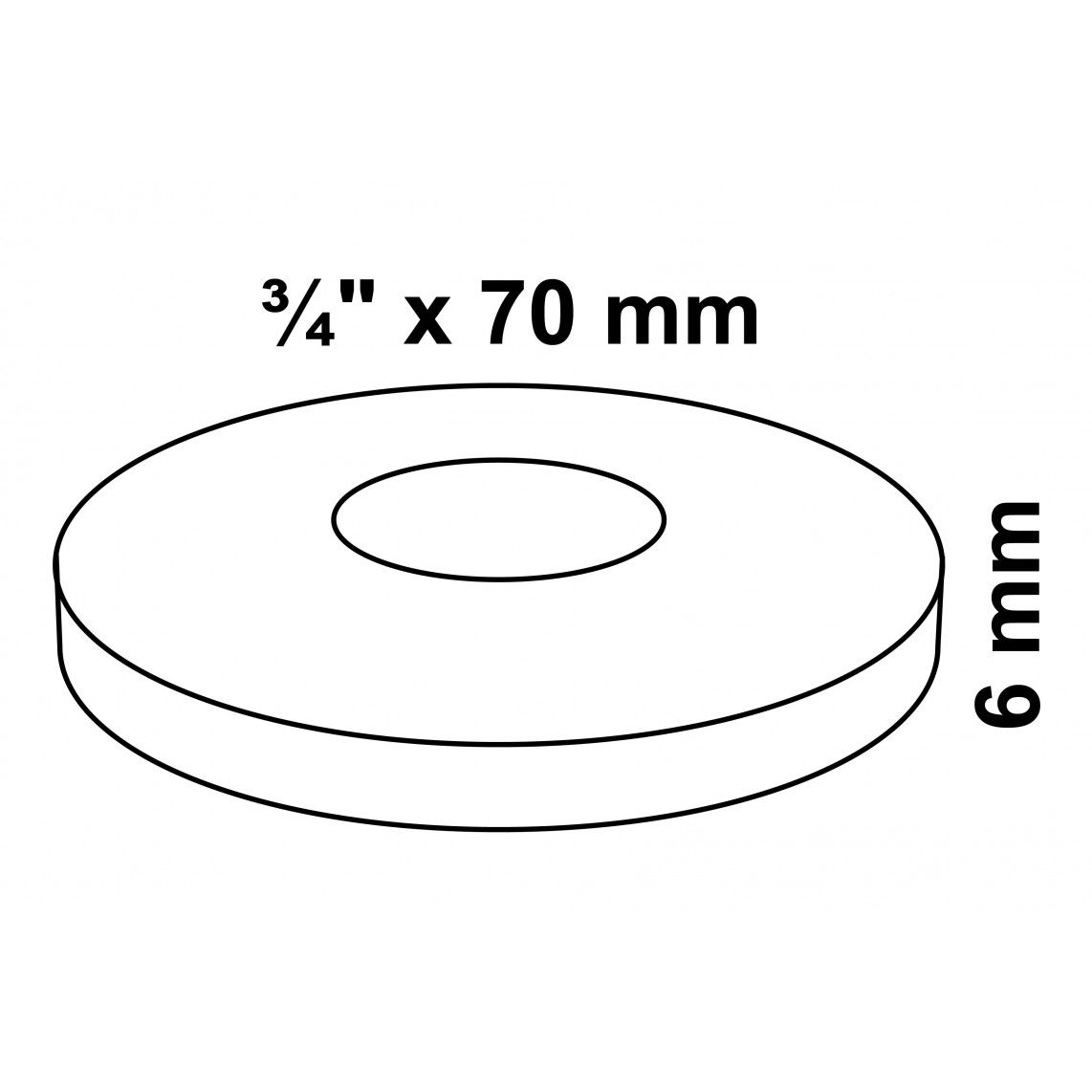 988136148 Tap rose, chrome, 3/4" x 70 mm x 6 mm vue 2