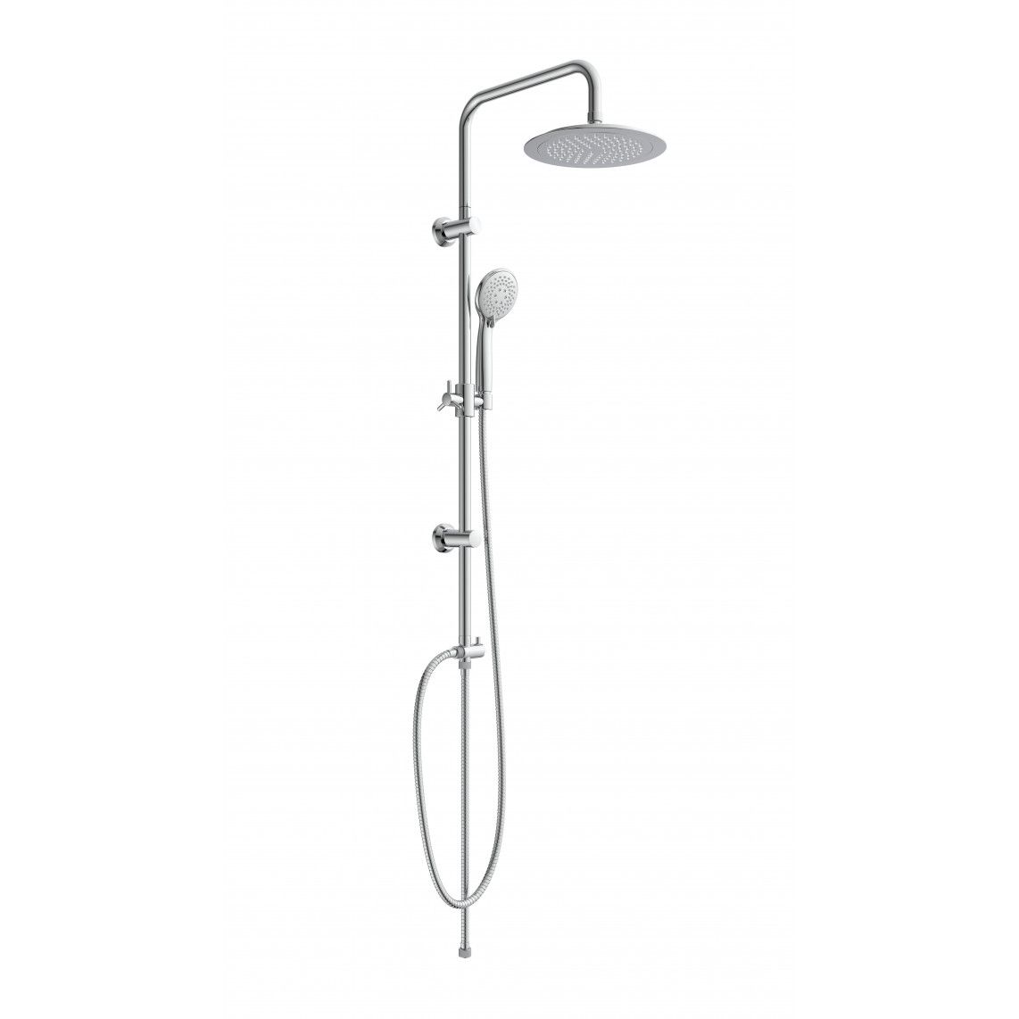 DX12009 Regendouche set om te lijmen, chroom vue 3