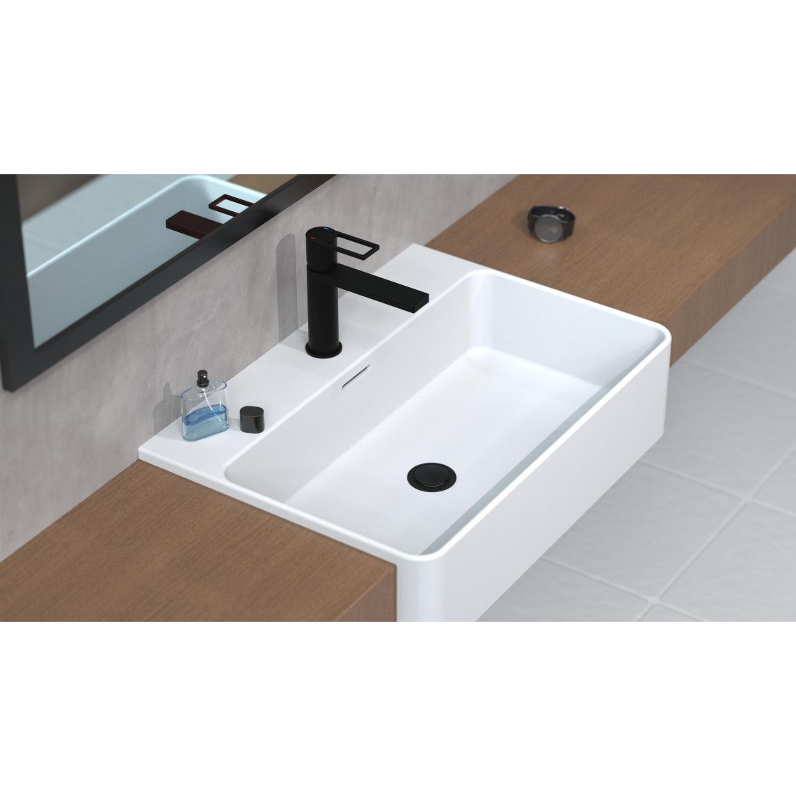 33016 MANHATTAN Mitigeur lavabo, noir mat vue 10