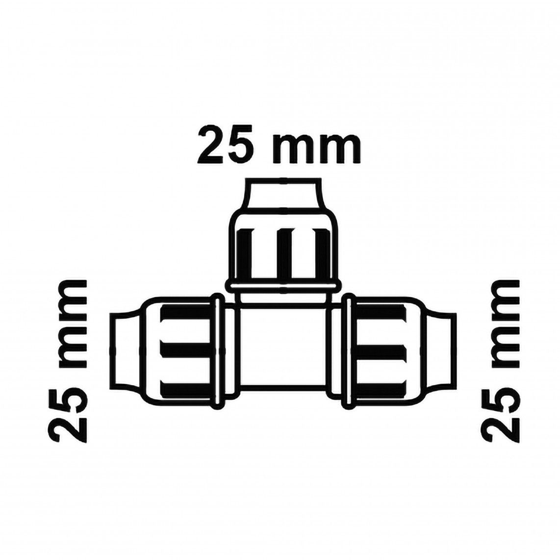 984844217 PP pièce en T, 25 mm, raccord à serrer pour PEHD/socarex vue 4