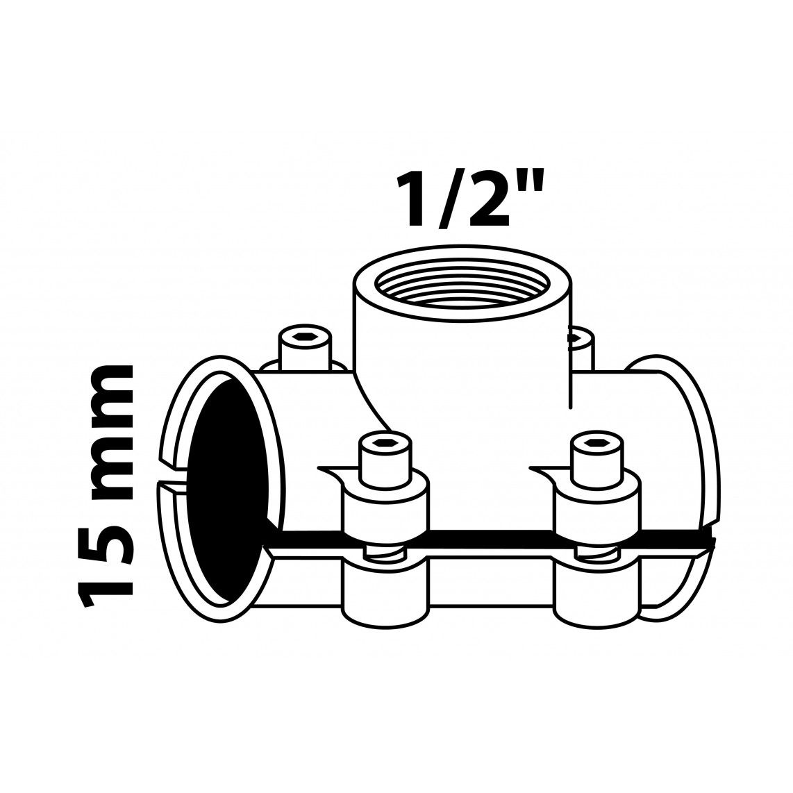 98940628 MS tapklem, blanco, voor 15 mm x 1/2"BI vue 2