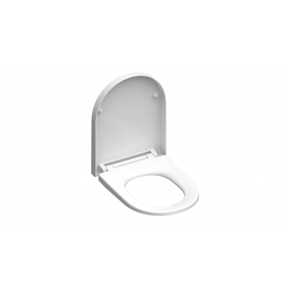 82910 abattant WC en Duroplast en forme de D WHITE, avec frein de chute et déclipsable vue 3