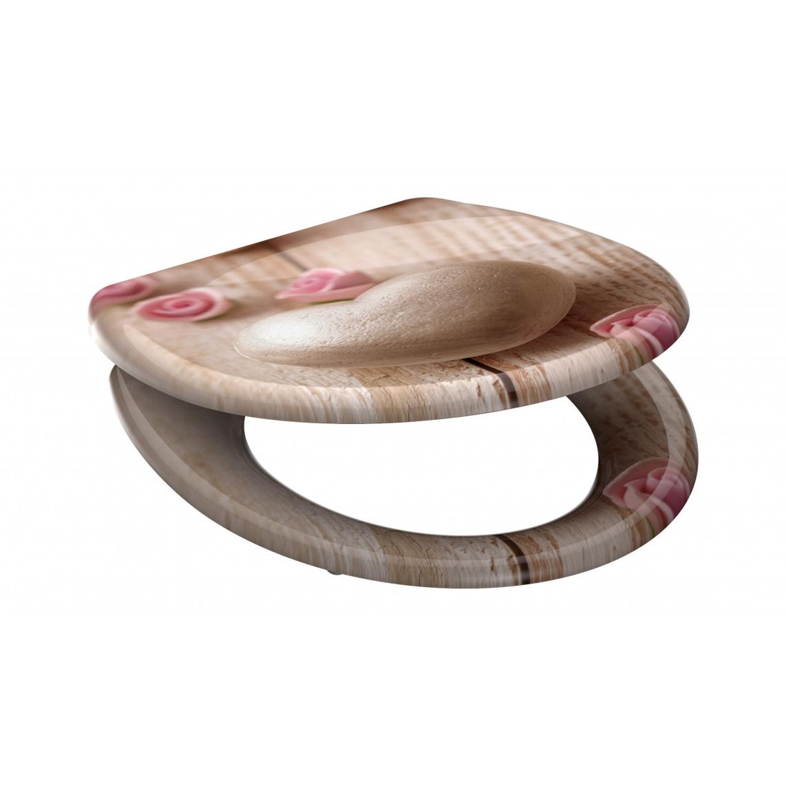 82370 abattant WC en Duroplast ROMANTIC, avec frein de chute et déclipsable vue 2