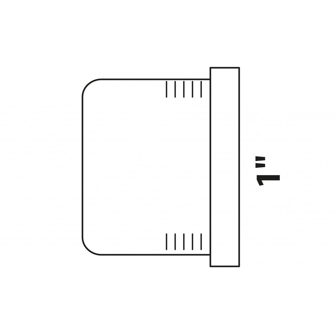 988959413 BR eindkap, blanco, 1"BI, (3301) vue 2