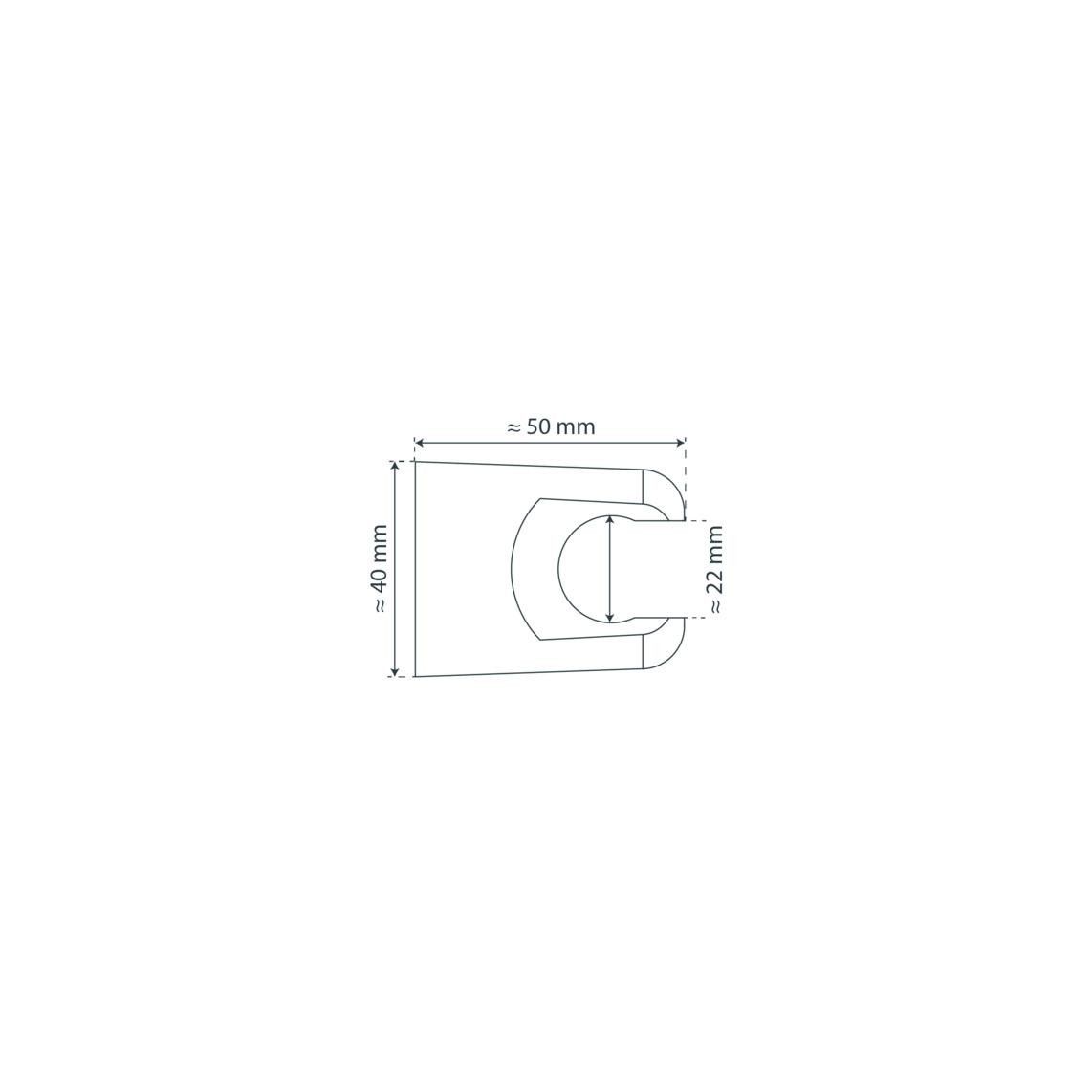66121 Douchehouder, chroom, Wandmontage vue 3