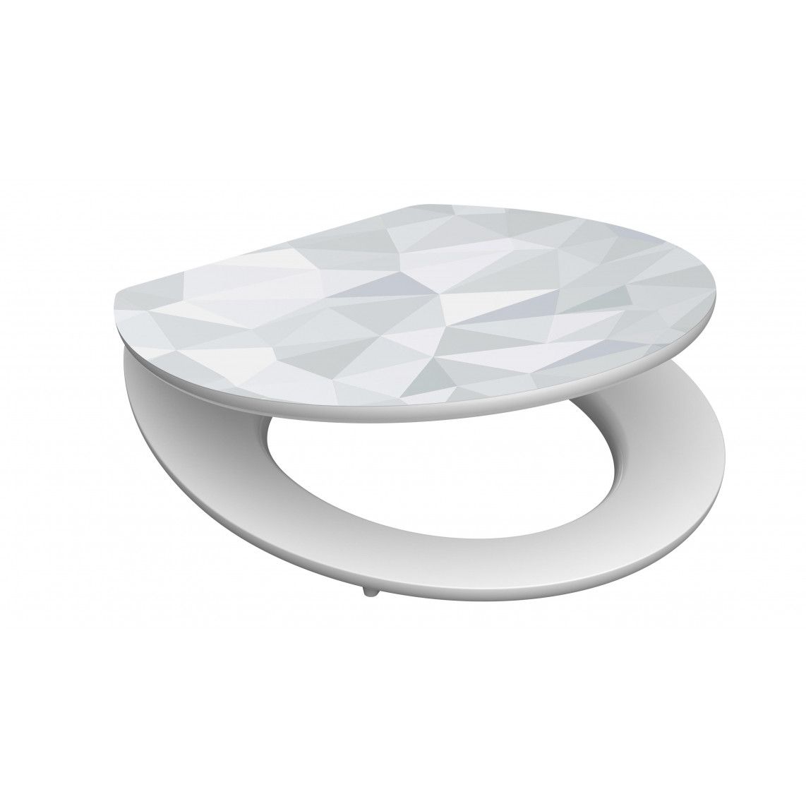 80545 abattant WC en MDF HG DIAMOND, avec frein de chute vue 3