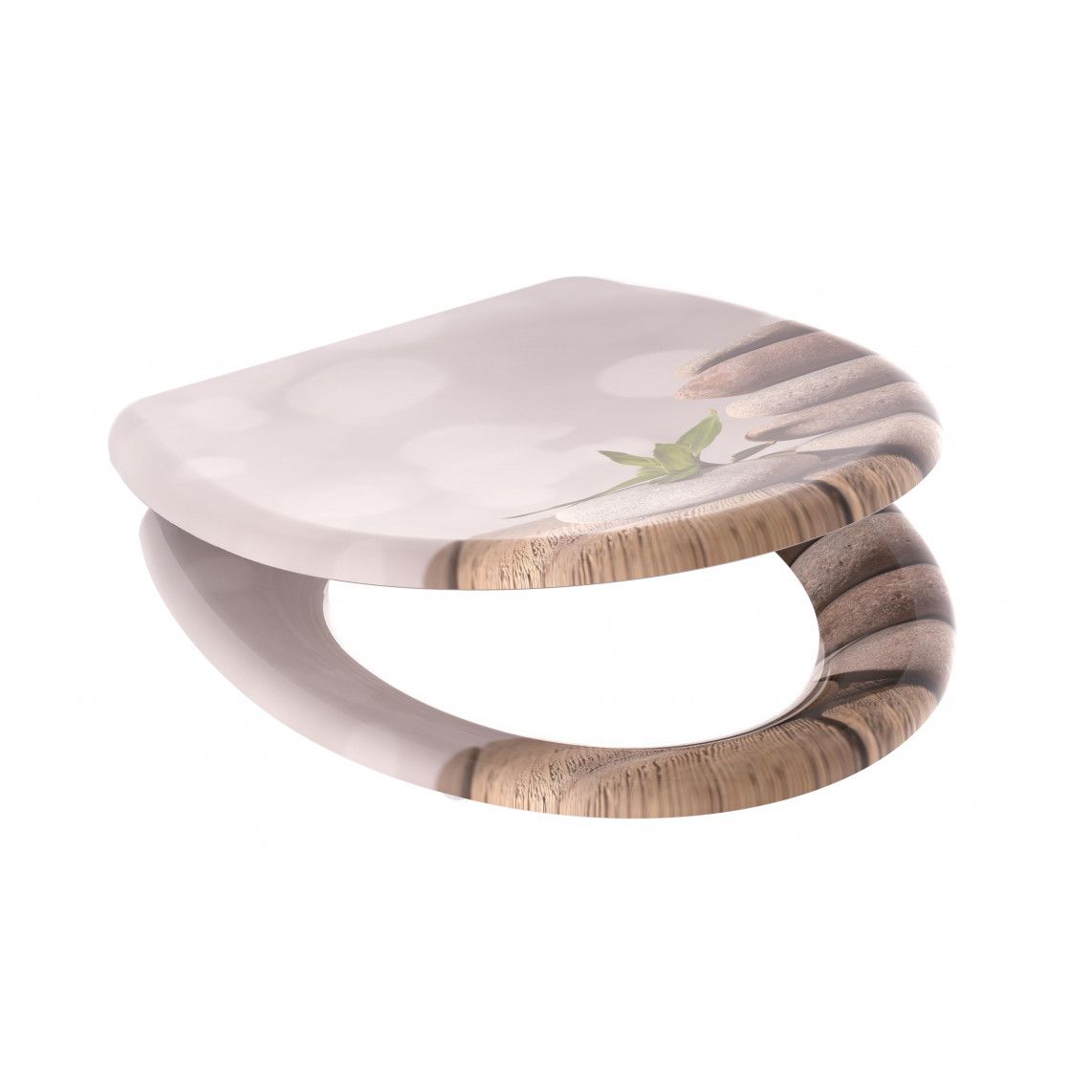 82380 Duroplast WC-zitting STONE PYRAMID, met valrem en afneembaar vue 3