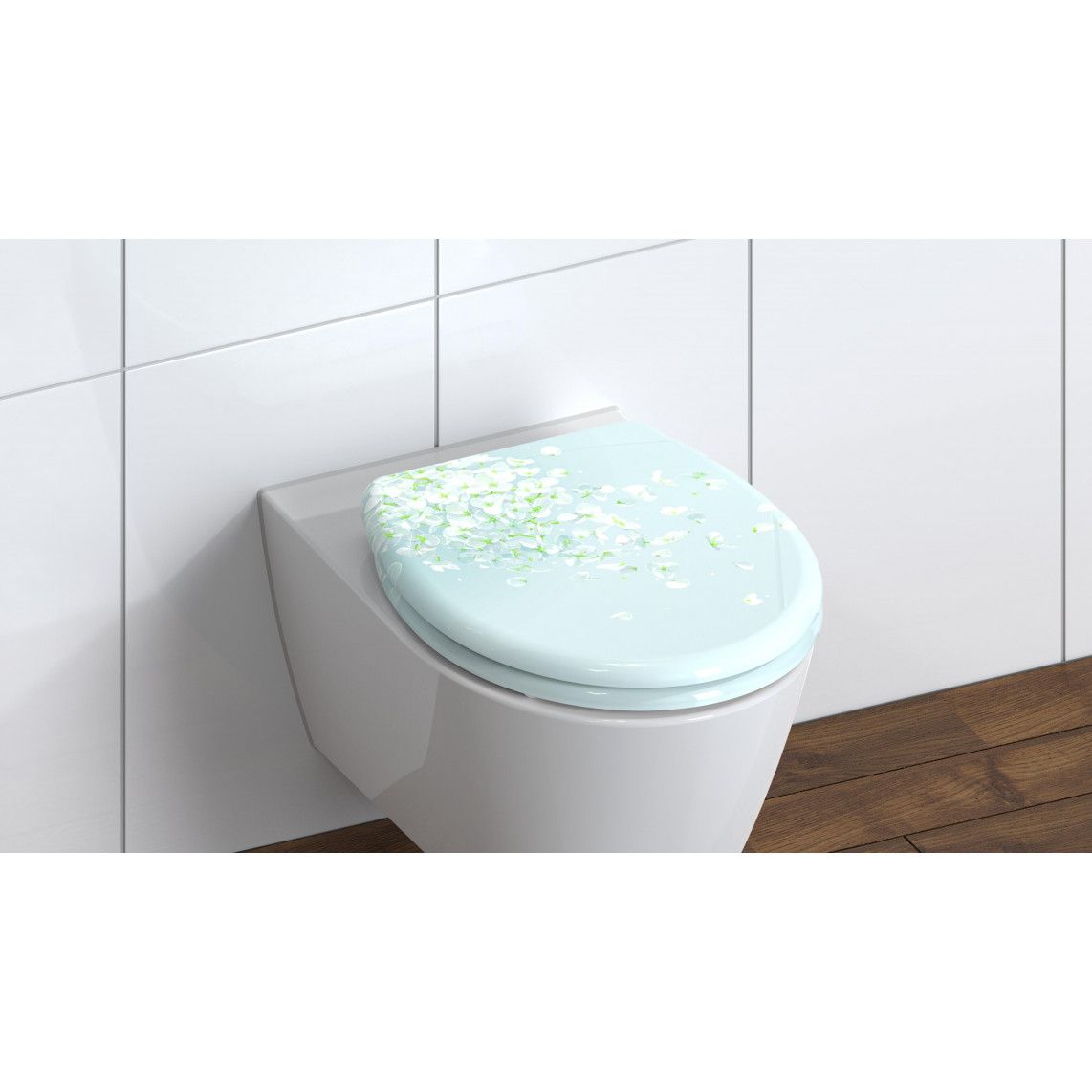 82381 abattant WC en Duroplast FLOWER IN THE WIND, avec frein de chute et déclipsable vue 9