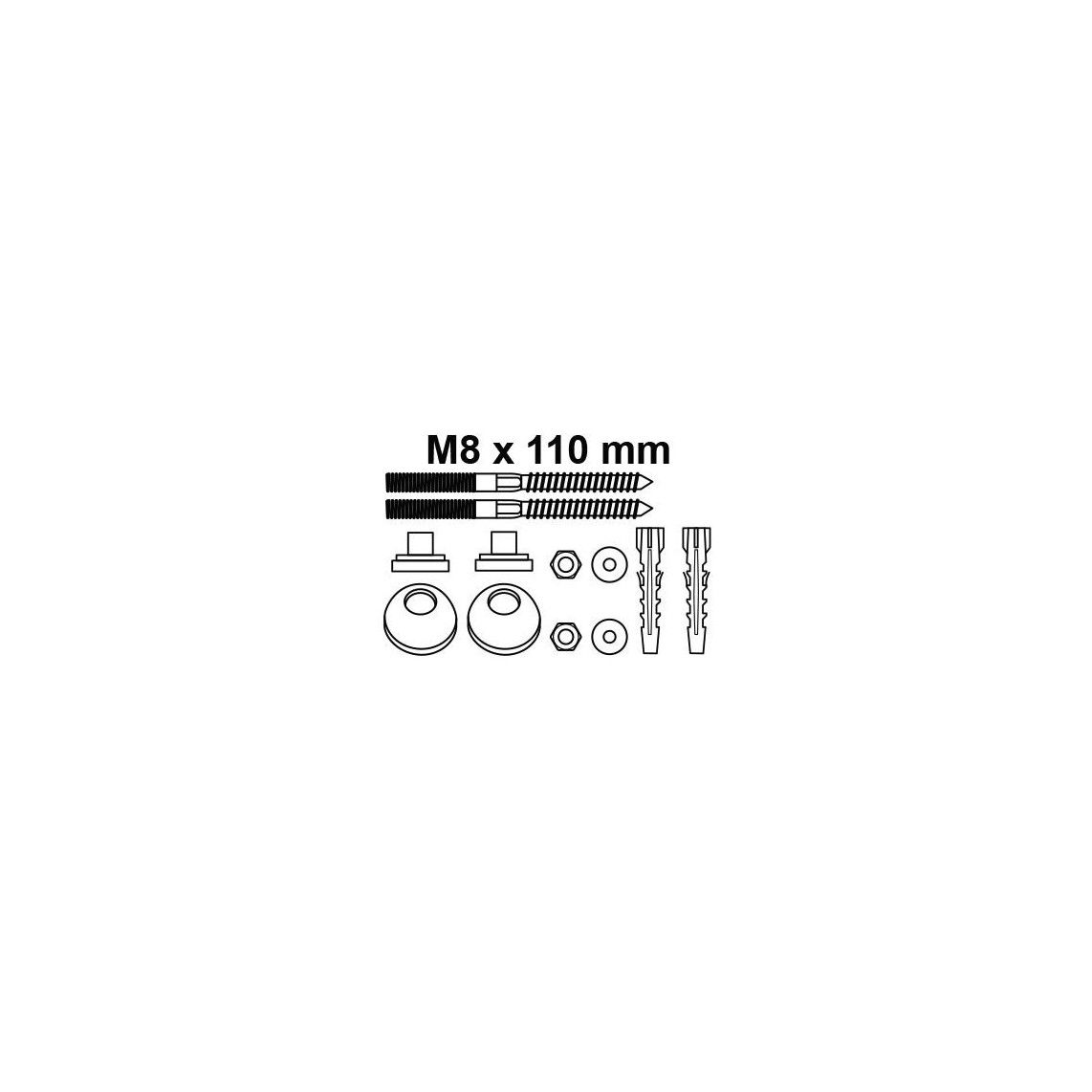 988463148 kit de fixation d‘urinoir, M8 x 110 mm vue 2