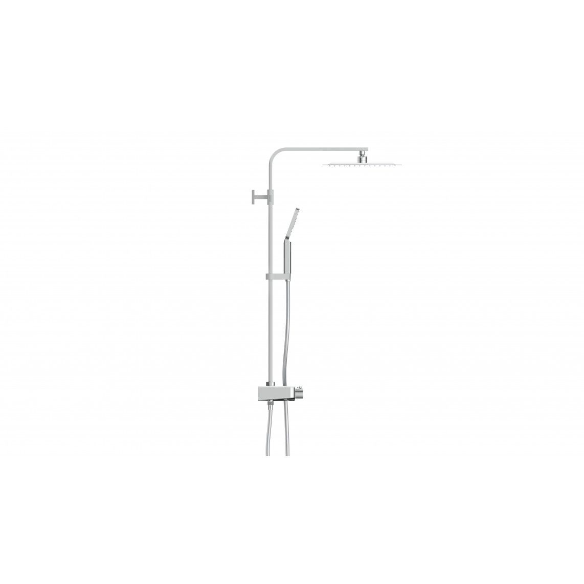 60530 OCEAN Regendouche set met thermostatische kraan, chroom/wit, met planchet vue 3