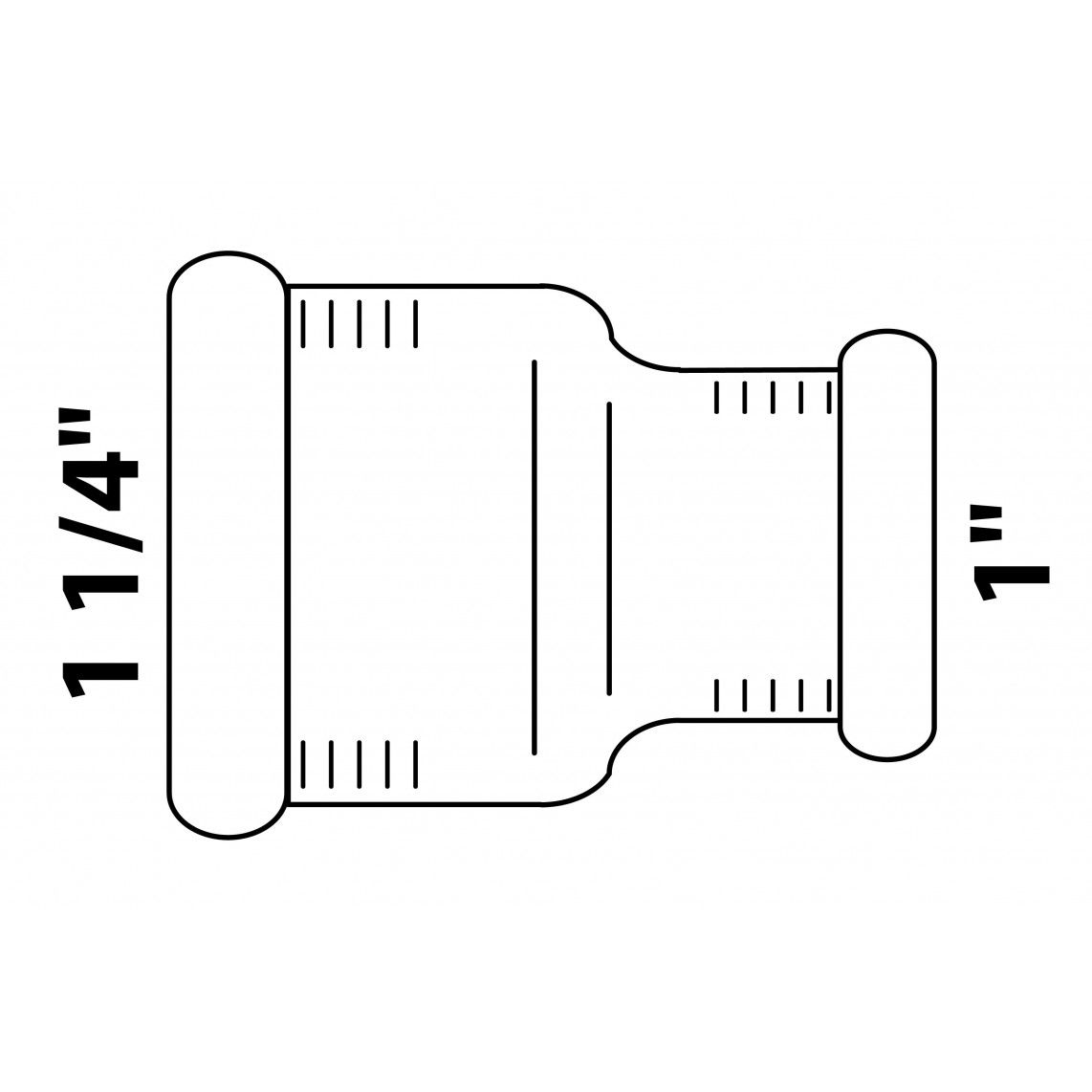 989373355 LT manchon réducteur, vierge, 1 1/4" F x 1" F, vue 2