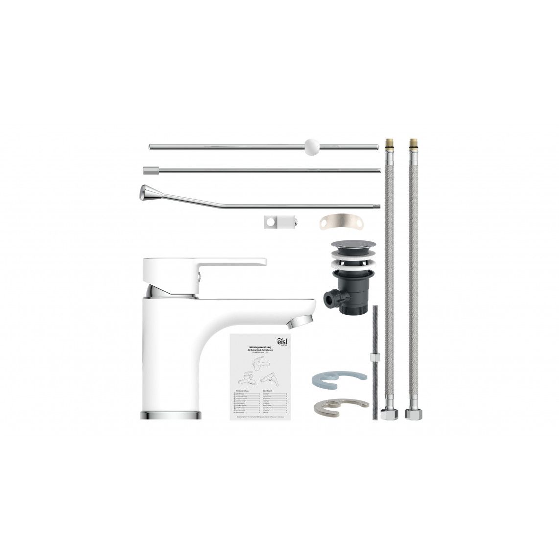 NI075DINWCR DIZIANI Mitigeur lavabo, blanc/chromé vue 4