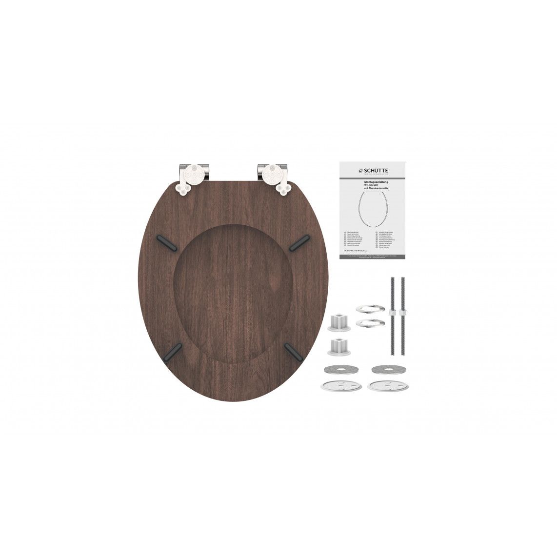 80193 MDF WC-zitting DARK WOOD, met valrem vue 7