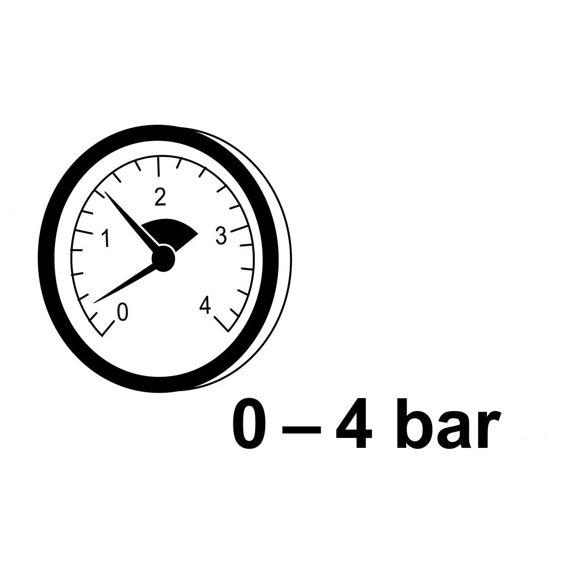 984542013 Pressure gauge for radiator, 63 mm, 1/4" male, 0 - 4 bar, connection back vue 2