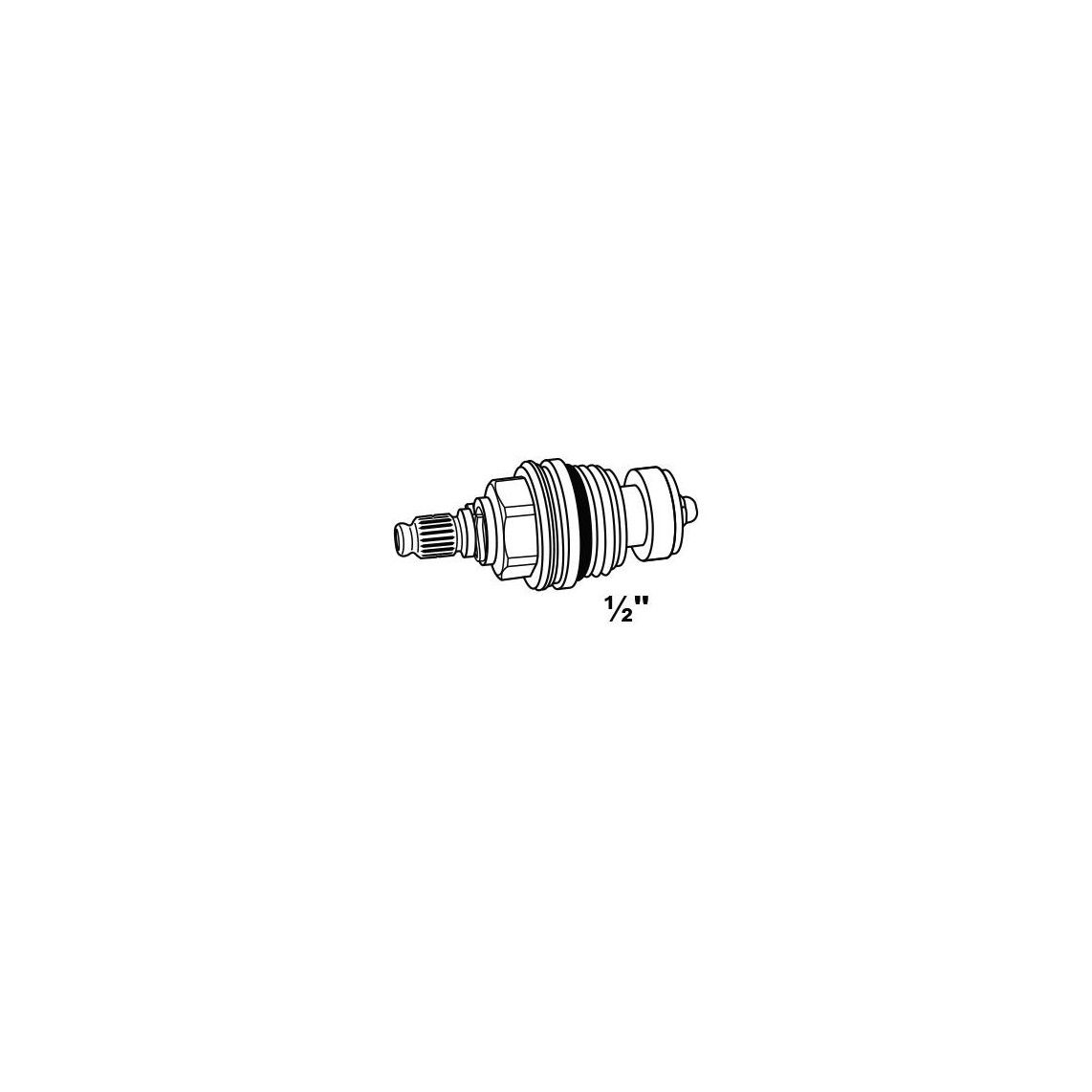 98614770 bovenstuk, 1/2", zonder Handgreep vue 2