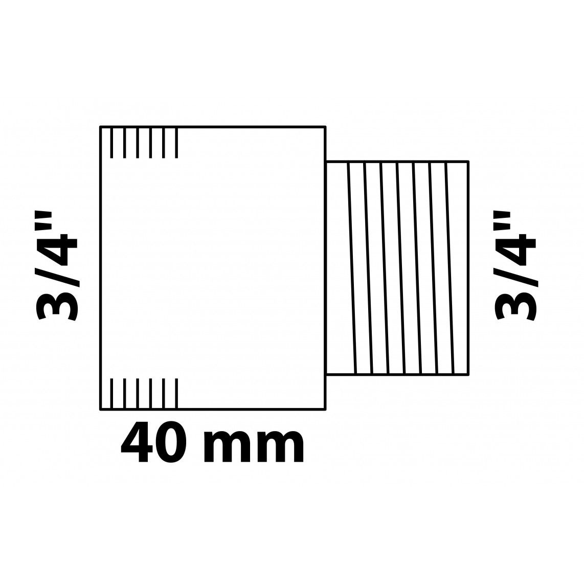 989319455 MS kraan verlengstuk, blanco, 3/4" x 40 mm vue 2