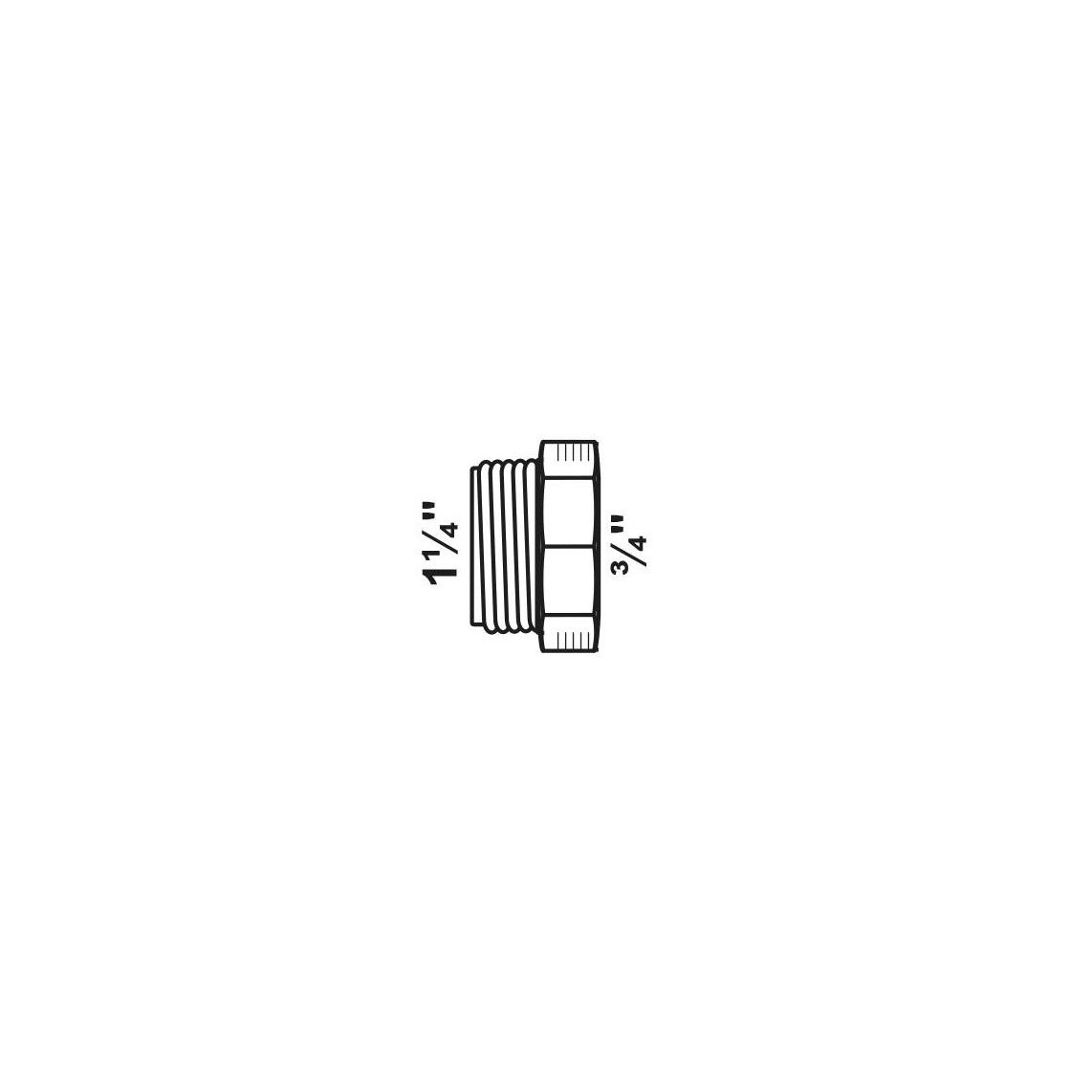 989777055 GI verloopstuk, gegalvaniseerd, 1 1/4"BU x 3/4"BI, (241) vue 2