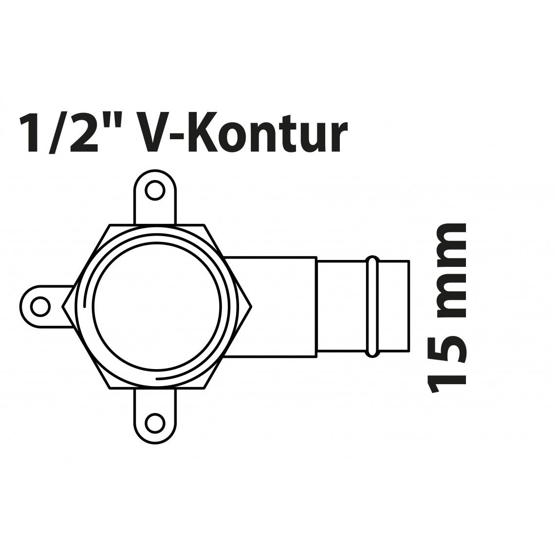 988626264 BR disque mural, vierge, 15 mm x 1/2" F, 1 manchon, (P4471g) (10x) vue 2