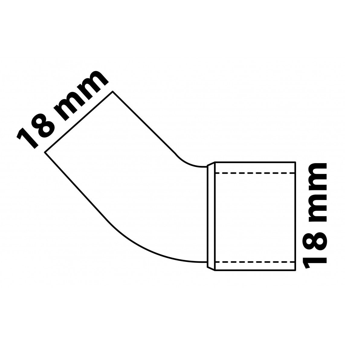 989143055 CU arc 45°, vierge, 18 mm, 1 manchon (5040) vue 3