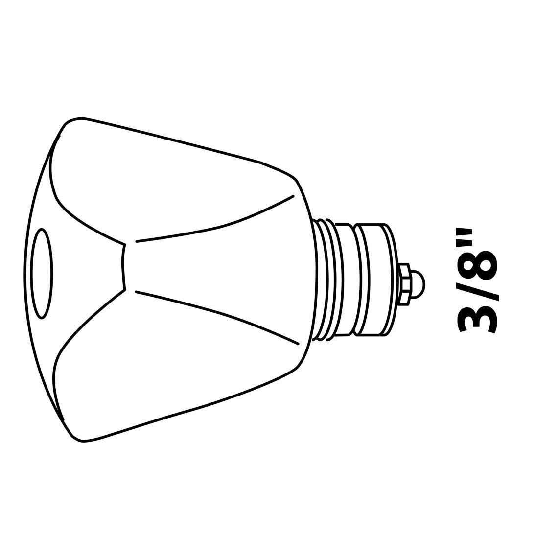 986142948 poignée de capot, chromé, 3/8", avec tête, Marquage rouge vue 2