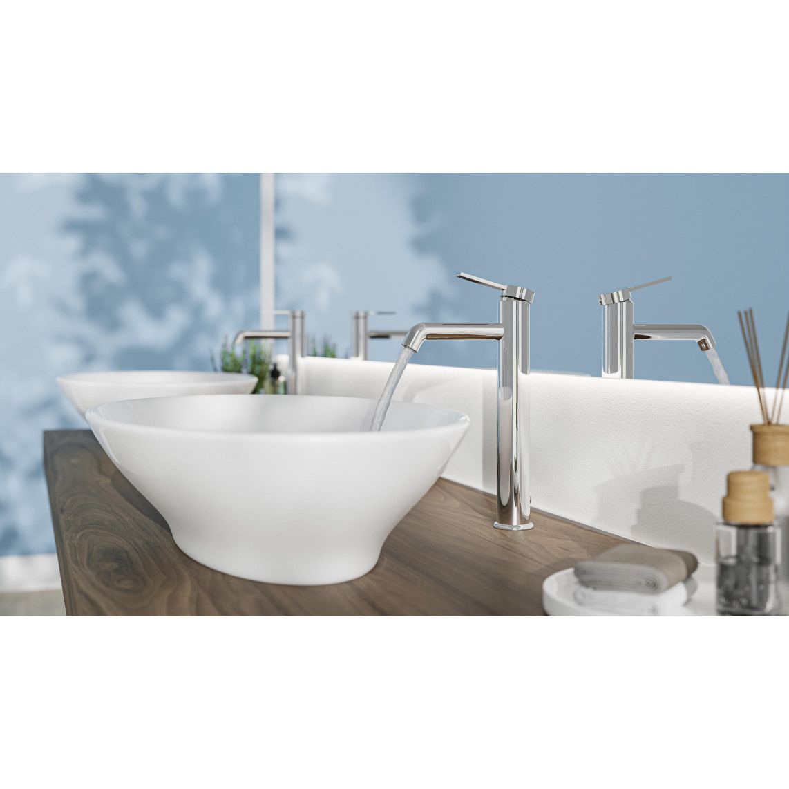 33110 LOS ANGELES Wash basin mixer, chrome, with high body vue 9