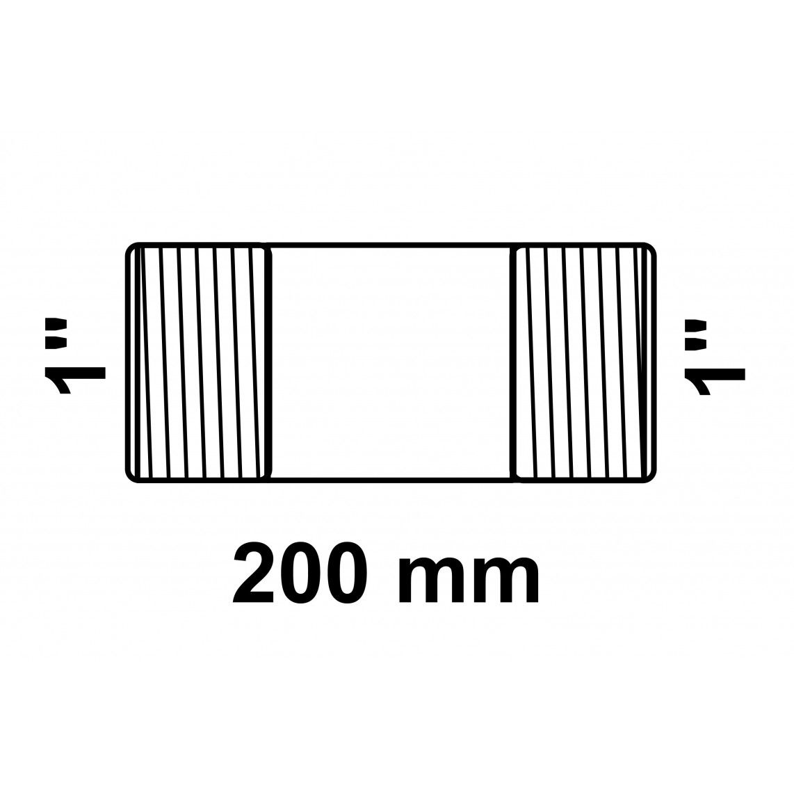 989825755 Barrel nipple, malleable galvanized, 1" x 200 mm vue 2