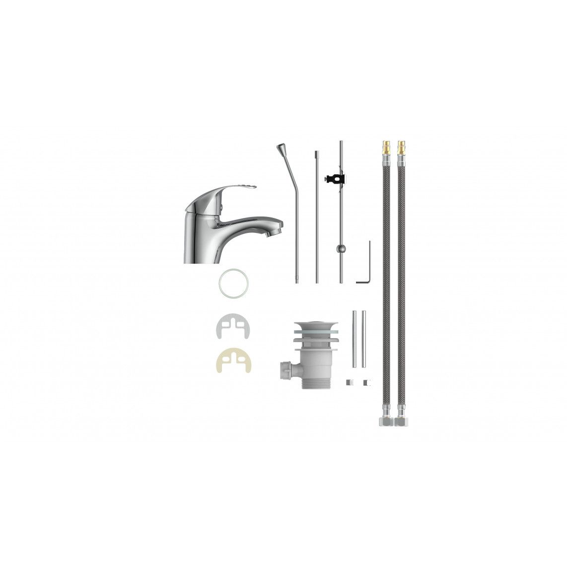 NI075ROCR ROMA Mitigeur lavabo, chromé vue 3