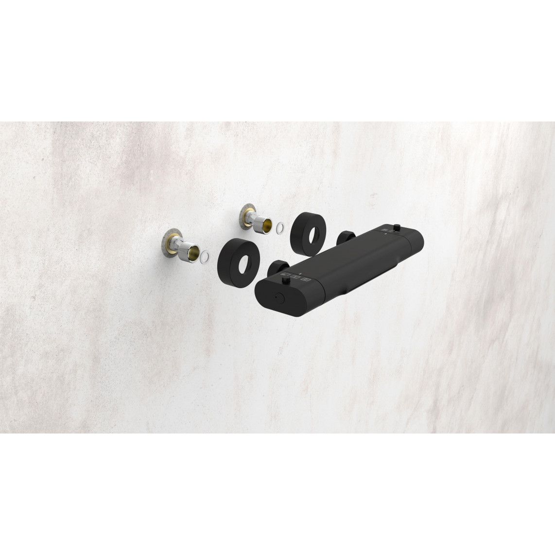 1330090B CARNEO Mitigeur bain/douche, avec bec cascade, noir mat vue 6