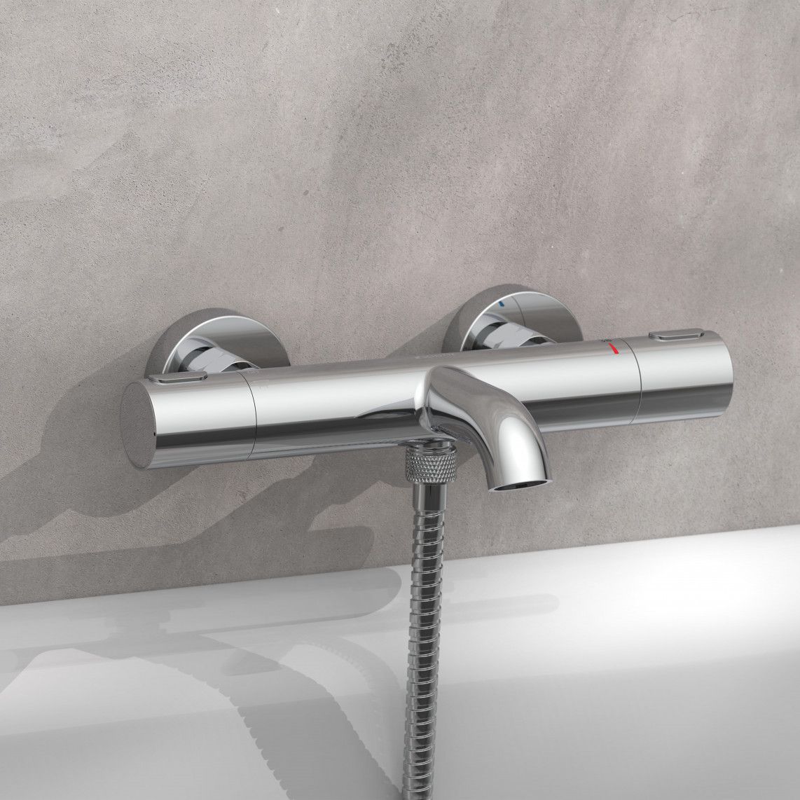 33190 LOS ANGELES Mitigeur thermostatique bain/douche, chromé vue 6