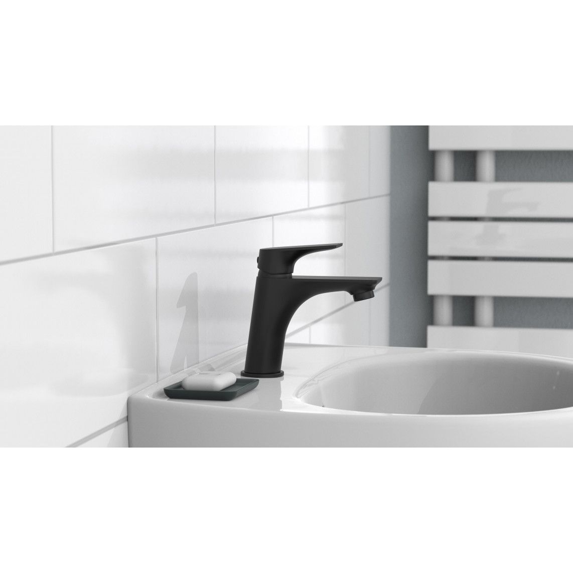 33216 BOSTON Mitigeur lavabo, noir mat vue 11