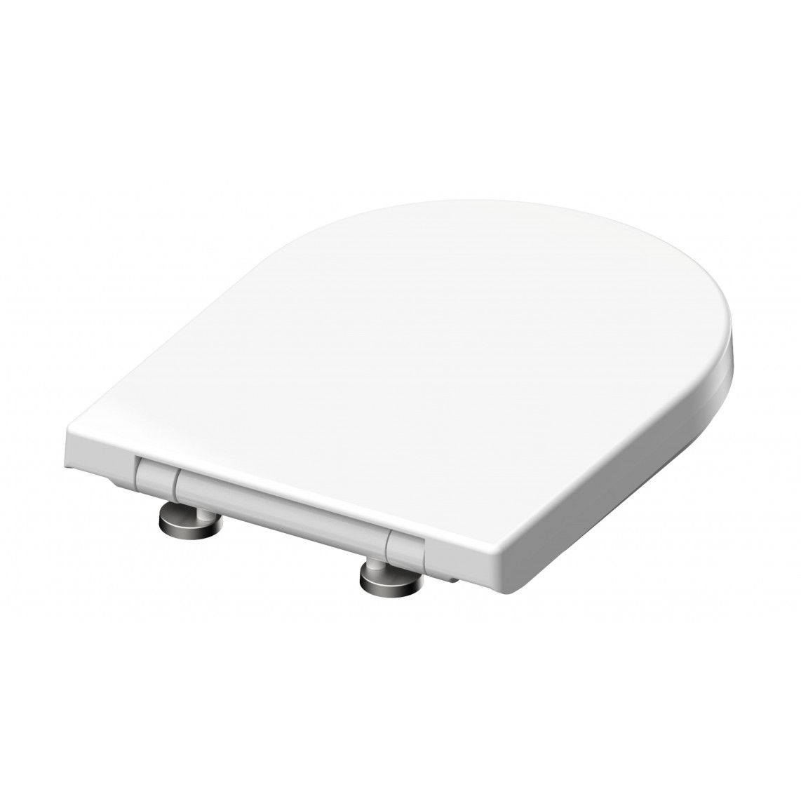 82910 abattant WC en Duroplast en forme de D WHITE, avec frein de chute et déclipsable vue 4