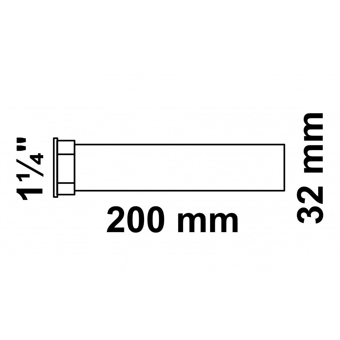 98028043 ECO-SAVE KS Dompelbuis, grijs, 1 1/4"BI x 200 mm vue 2