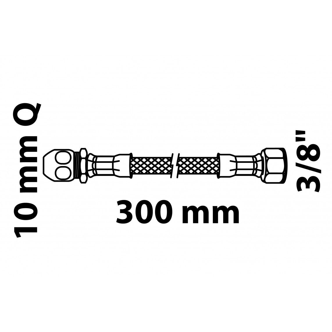 98627618 Flexaansluitslang 300 mm, 3/8"BI x 10 mmQ vue 4