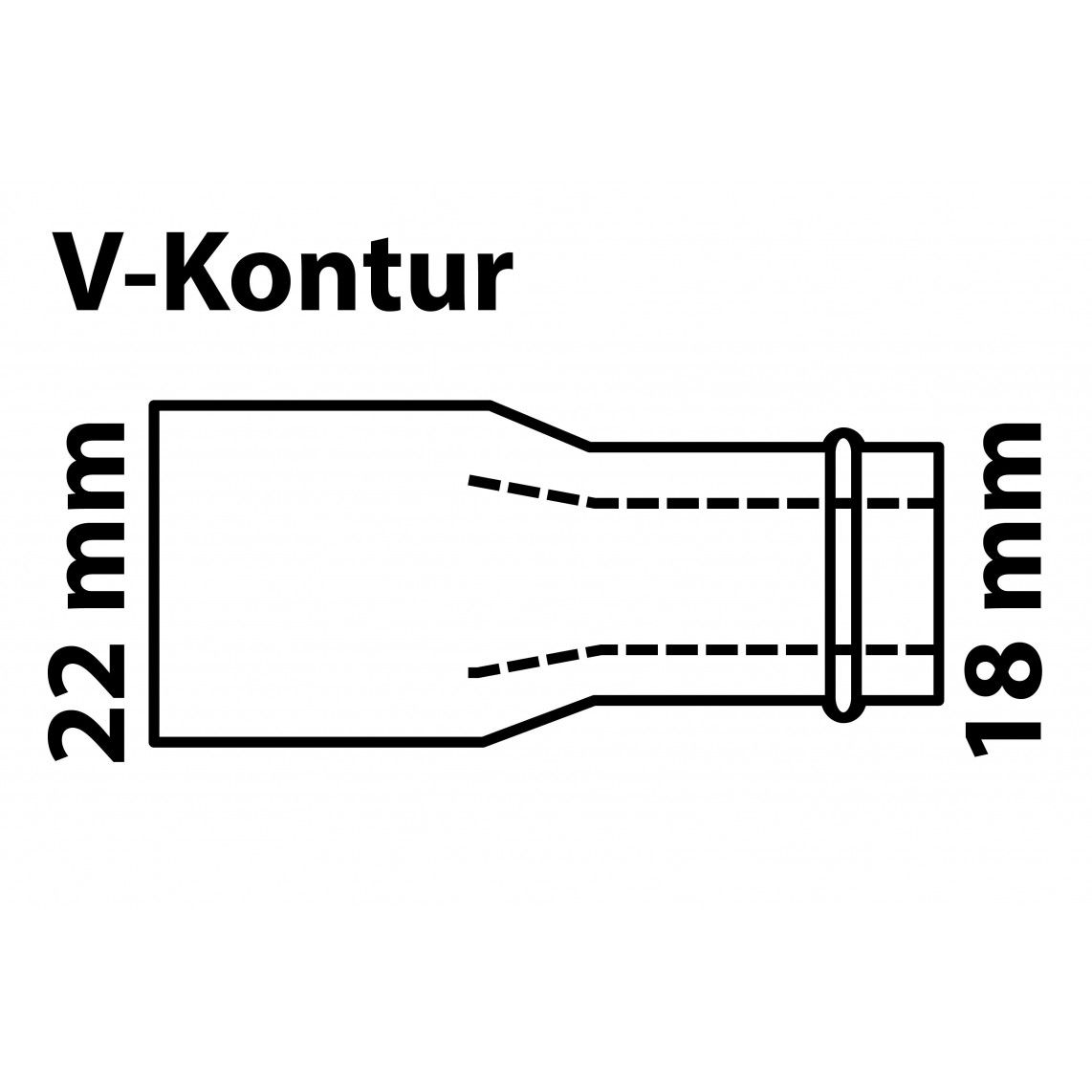 988615554 Reducing nipple, press fitting for copper V-profile, 22 mmA x 18 mm, 1 socket vue 2