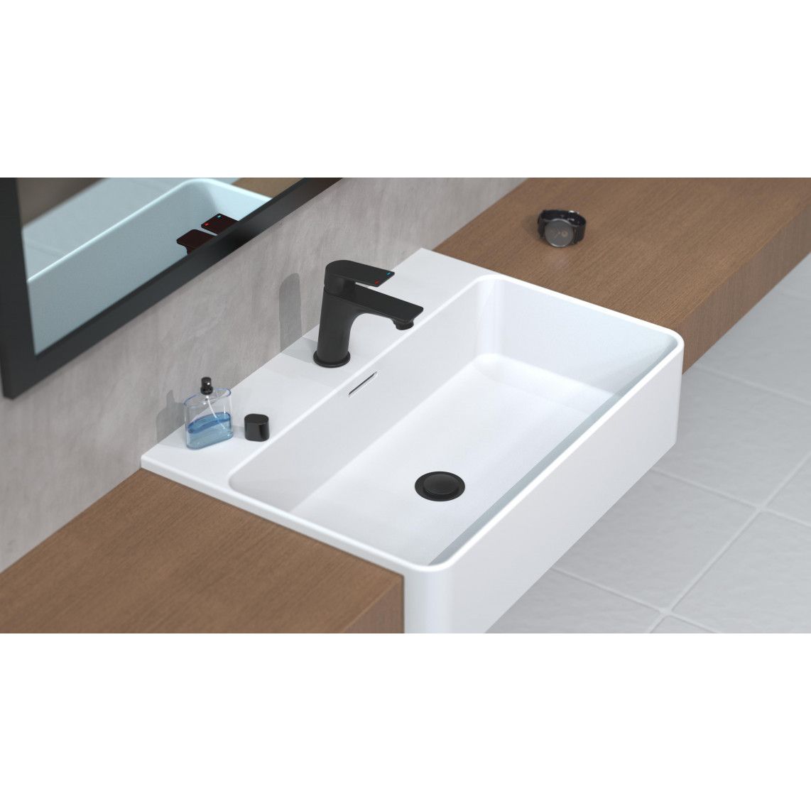 33216 BOSTON Mitigeur lavabo, noir mat vue 7
