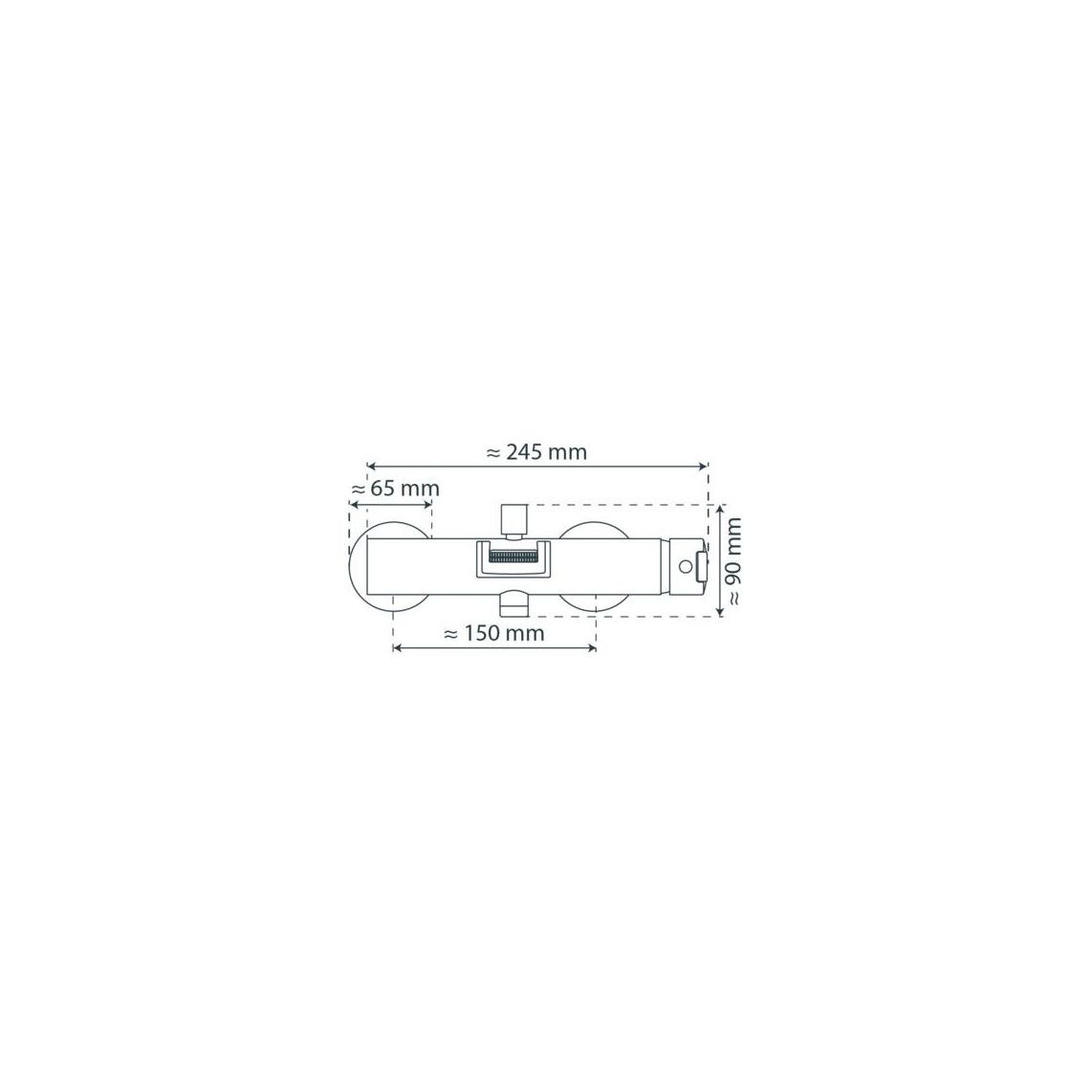 36130 IDROVIA Mitigeur bain/douche, avec bec cascade, chromé vue 4