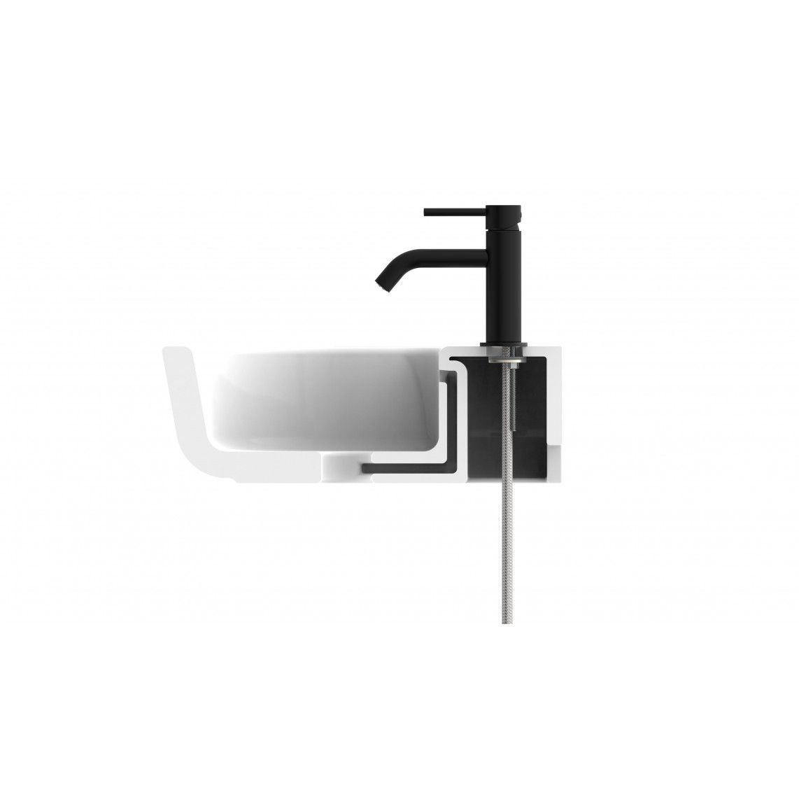 37965 ARAGON Cold water tap, black matt vue 8