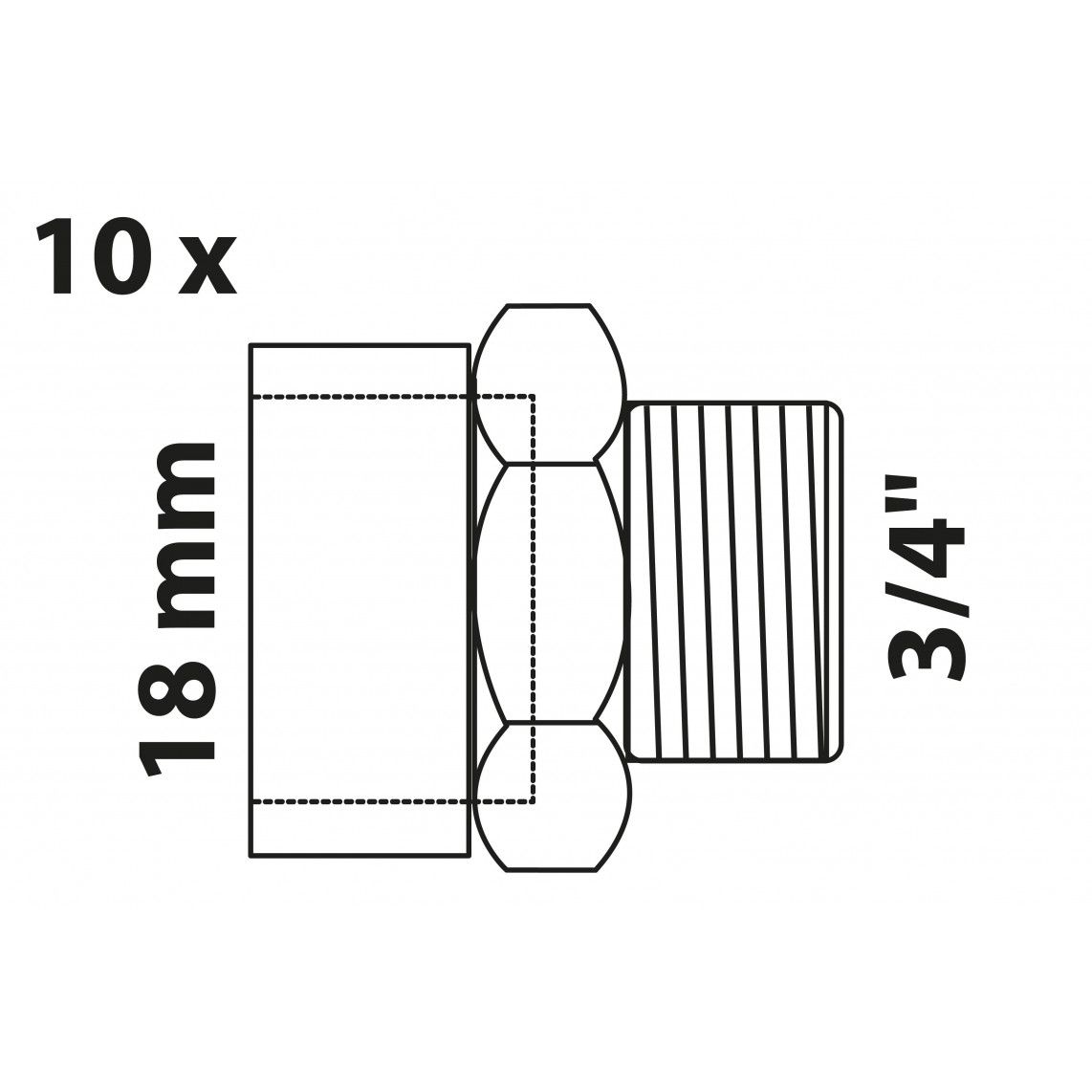 989088255 Transition nipple, red brass, 18 mm x 3/4" male, 1 socket (10x) vue 2