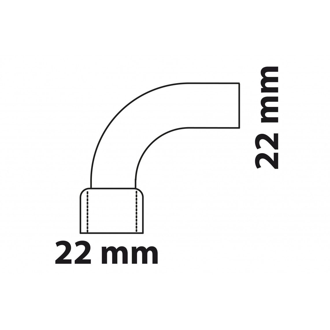 989264017 CU coude 90°, vierge, 22 mm, 1 manchon (5092) vue 3